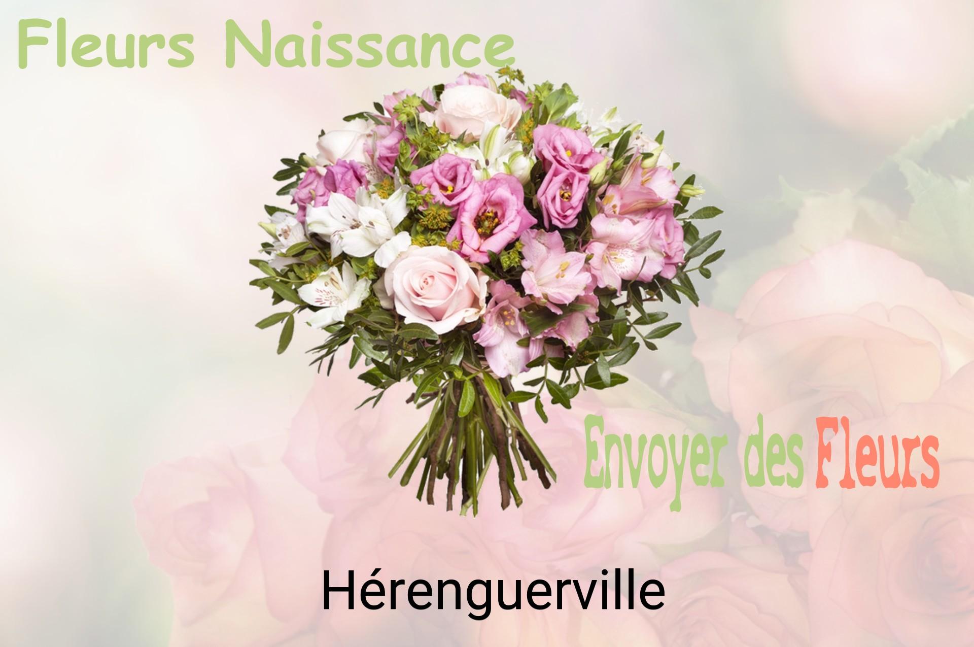 Bouquet de fleurs de naissance livré à Hérenguerville